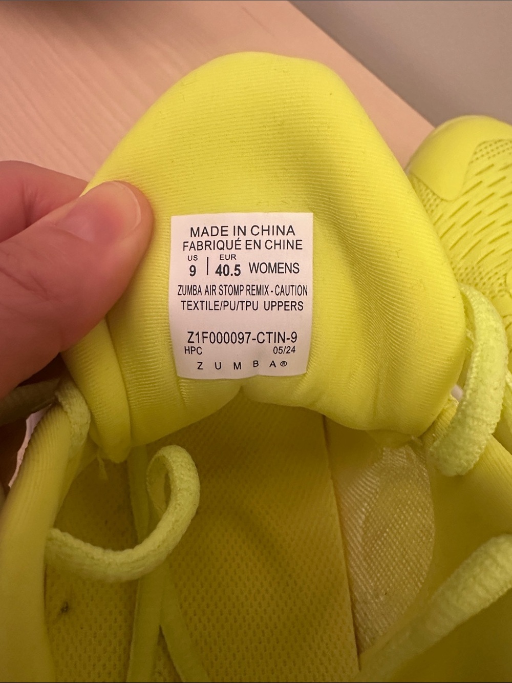 Zumba Wear Neon Yellow Stomp size US9 - Picture 4 of 5